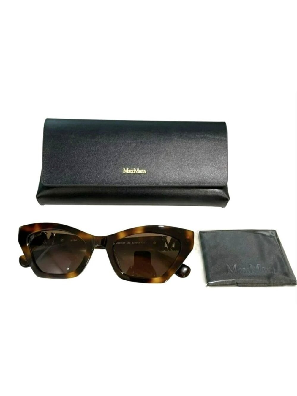 Max Mara Tortoiseshell Cat Eye Sunglasses MM0057 52E With Case & Cloth New